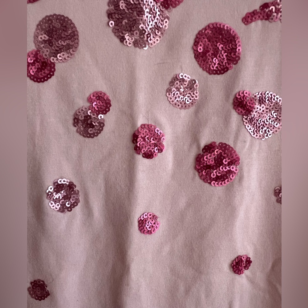 Lili Pink Sequin Kids Tops T Shirts 2pc Set Girl Pink Sequin Size 6 / 7 European - Picture 7 of 7